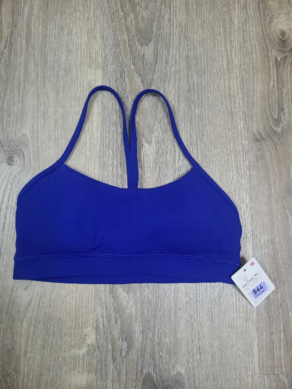 Lululemon Riverside Blue Flow Y Bra Nulu Light Support A-C Cups NWT Size 6